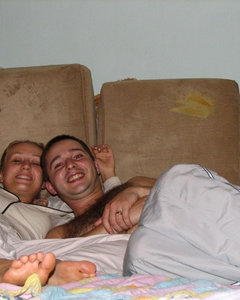  Молодая пара в постели - 13 фото  