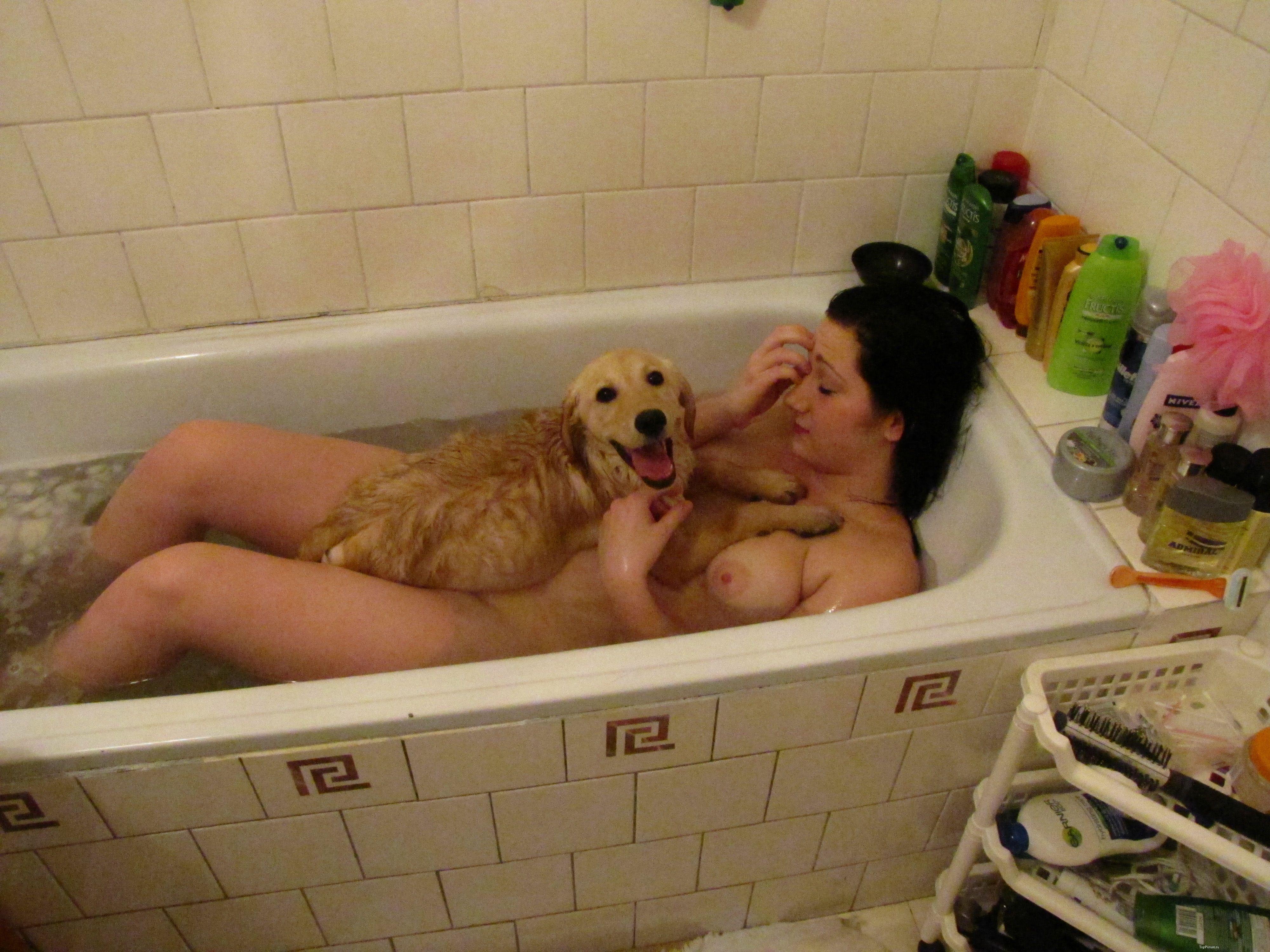 голая девушка с собакой | домашнее порно и секс фото